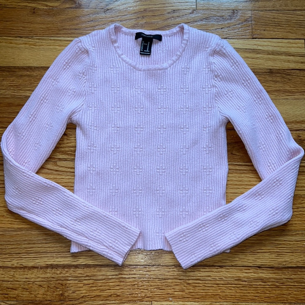 Forever 21 pink cropped sweater